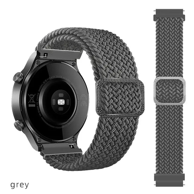 20/22mm Braided Nylon Strap for Realme Watch 2/3 & Amazfit Bip/GTS/GTR