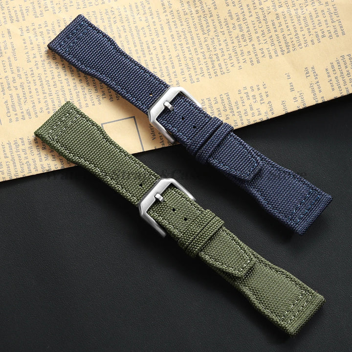 Premium Nylon Canvas Watch Band for IWC Pilot 20mm 21mm 22mm Cowhide Wristbelt Men Women Sport Watch Strap Replacement Bracelets