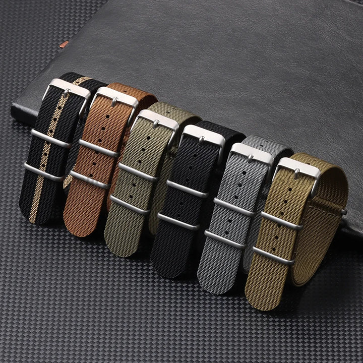 High-Quality Nylon Watch Strap 18/20/22mm (Military Style)