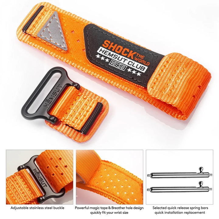 HEMSUT Nylon Quick-Release Watch Strap – 20/22/24mm for Samsung Galaxy Watch