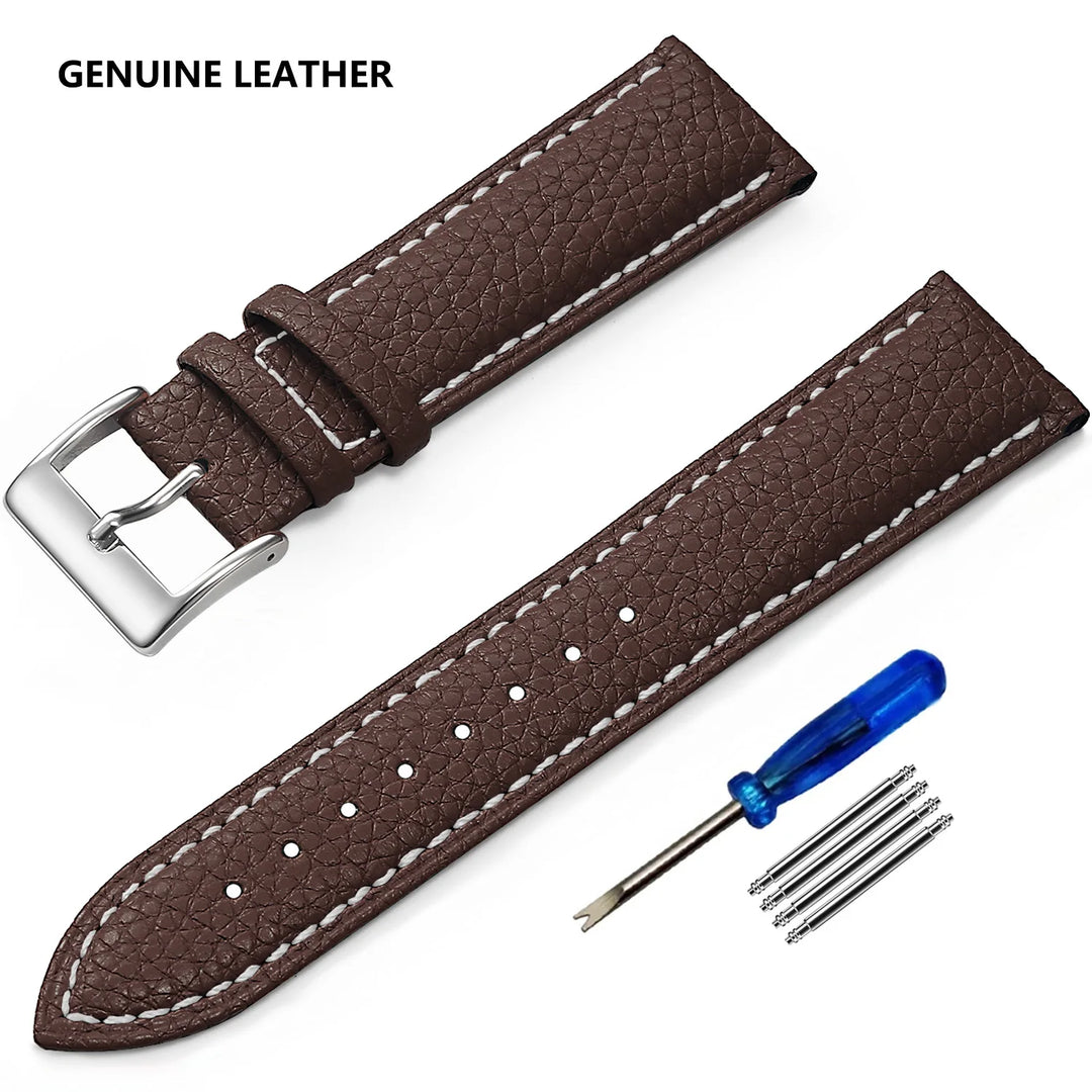 SAMCO Leather Watch Band 12–24mm (With Tool)