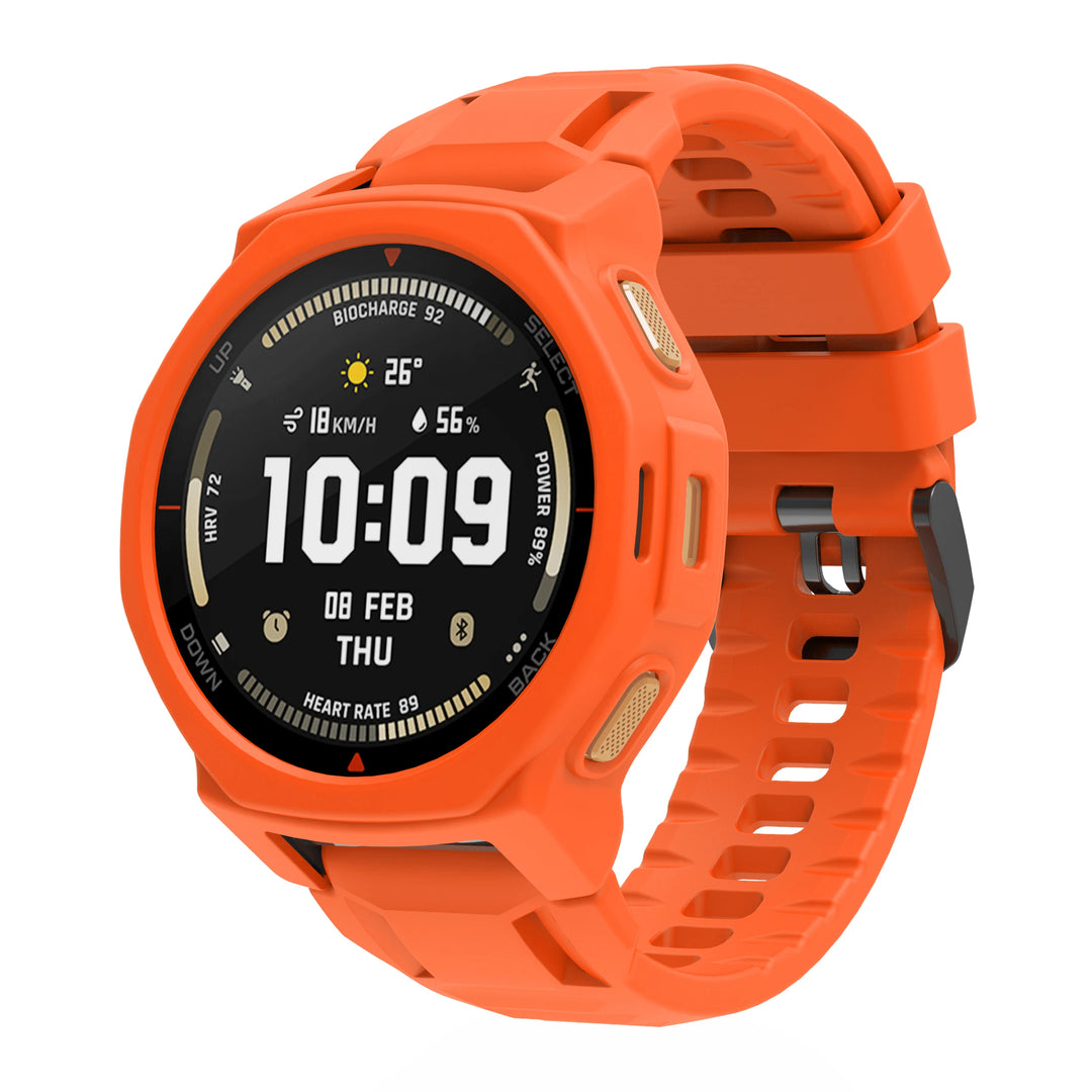 Silicone Strap with Protective Case for Amazfit T-Rex 3 Pro (44mm)