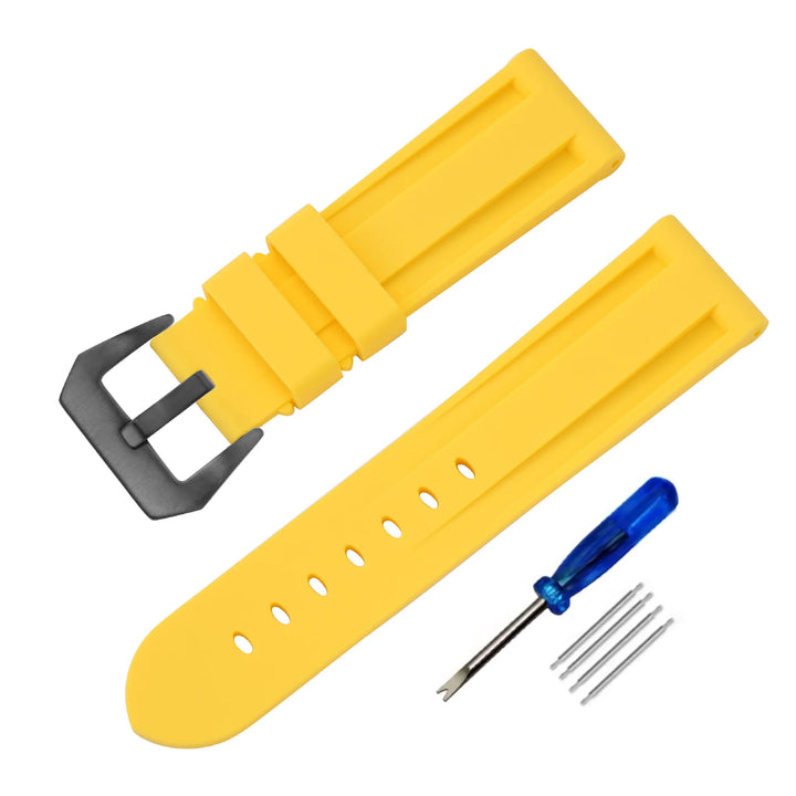Soft Silicone Rubber Watch Band 20–26mm for Panerai