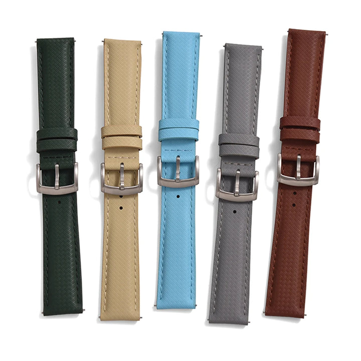 New Design FKM Rubber Sailcloth Strap 18/19/20/22mm Quick Release Leather Watch Band Universal Butterfly Buckle Band For Omega
