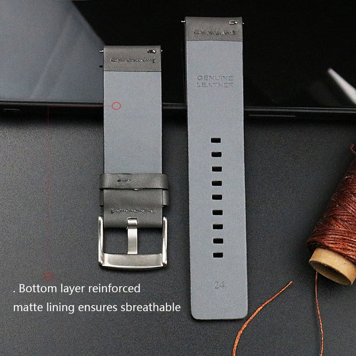 New Genuine Leather Quick Release Watch Band 18–24mm (Vintage Handmade)