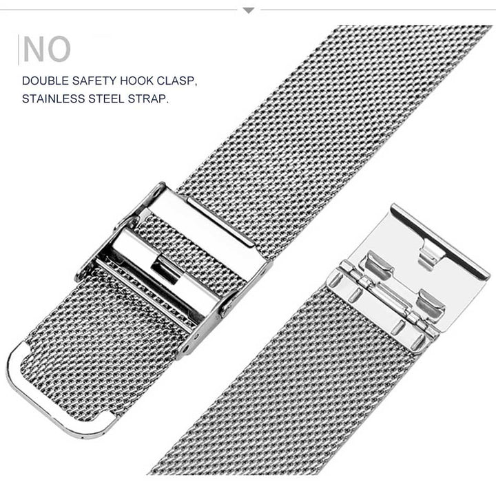 Universal Milanese Stainless Steel Watch Strap (12–24mm)