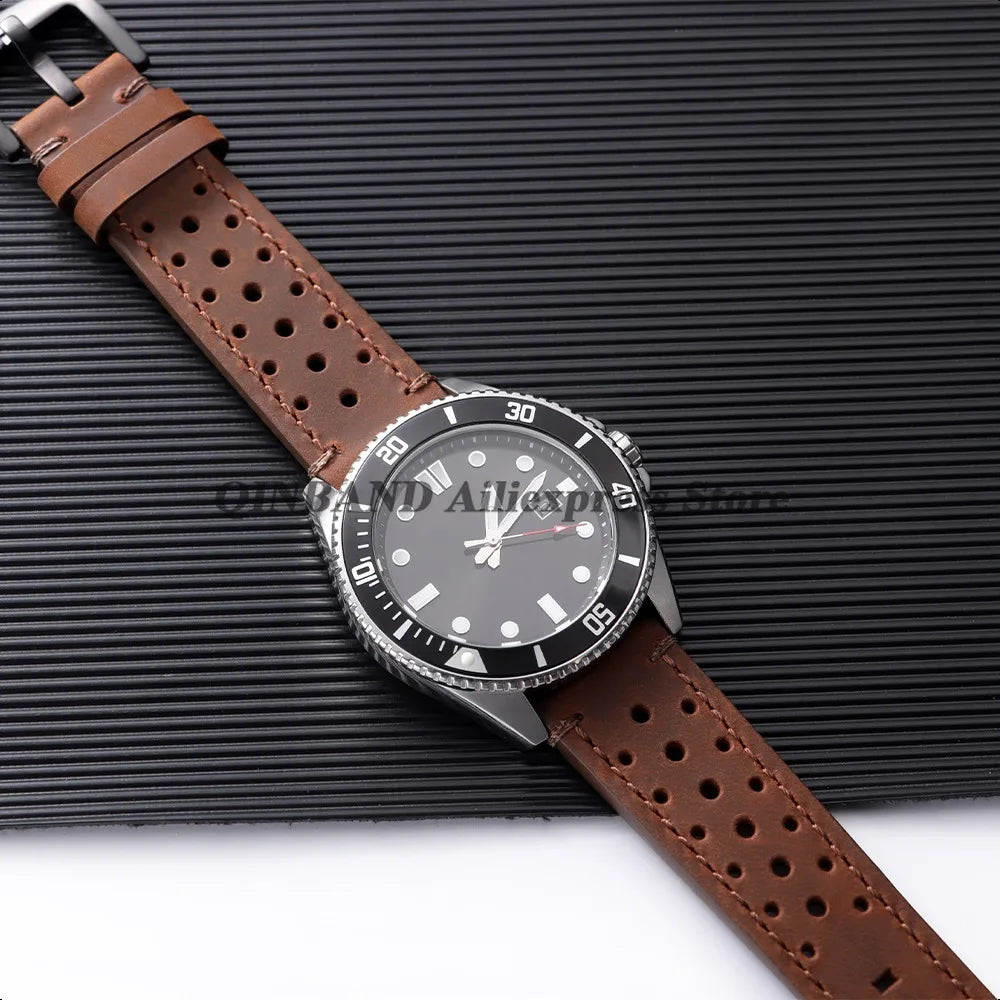 Soft Cowhide Leather Watch Band 18–24mm for Huawei Watch GT4/GT5