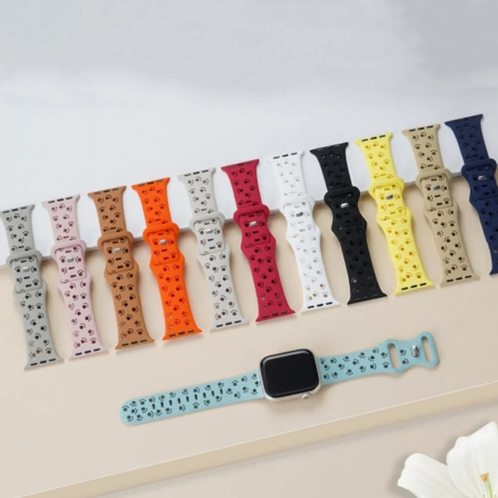 Strap for Apple Watch Band 44mm 42mm 40mm 41mm 45mm 46mm 49mm Silicone Correa Bracelet iWatch Series SE 8 9 10 11 7 6 5 3 Ultra
