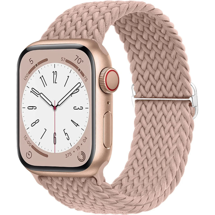 Strap for Apple Watch band 44mm 45mm 49mm 42mm 40 41 46mm Elastic Braided Solo bracelet correa Series 9 10 11 8 7 6 5 SE Ultra 3