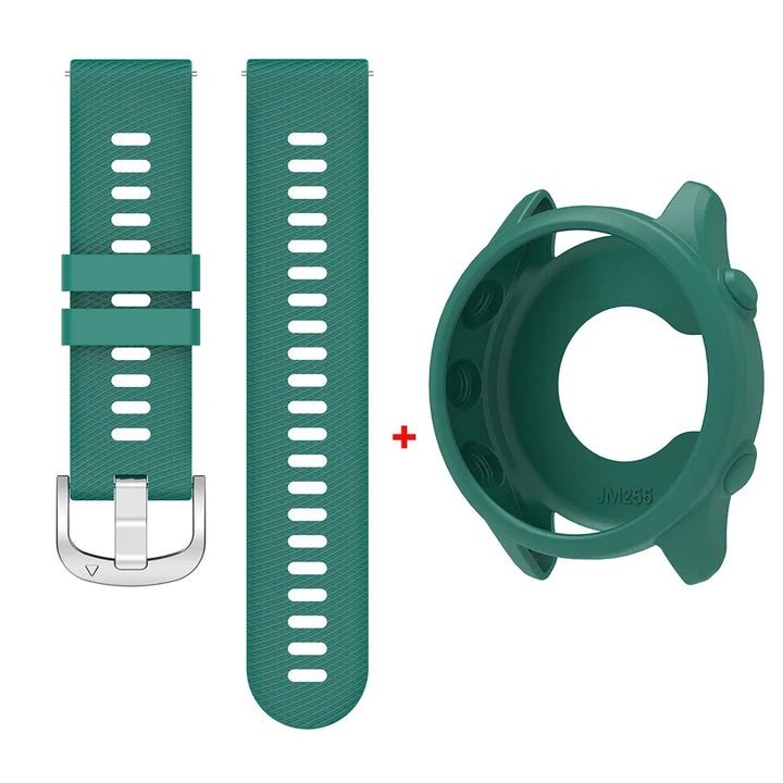 Silicone Strap with Protective Case for Garmin Forerunner 255/265