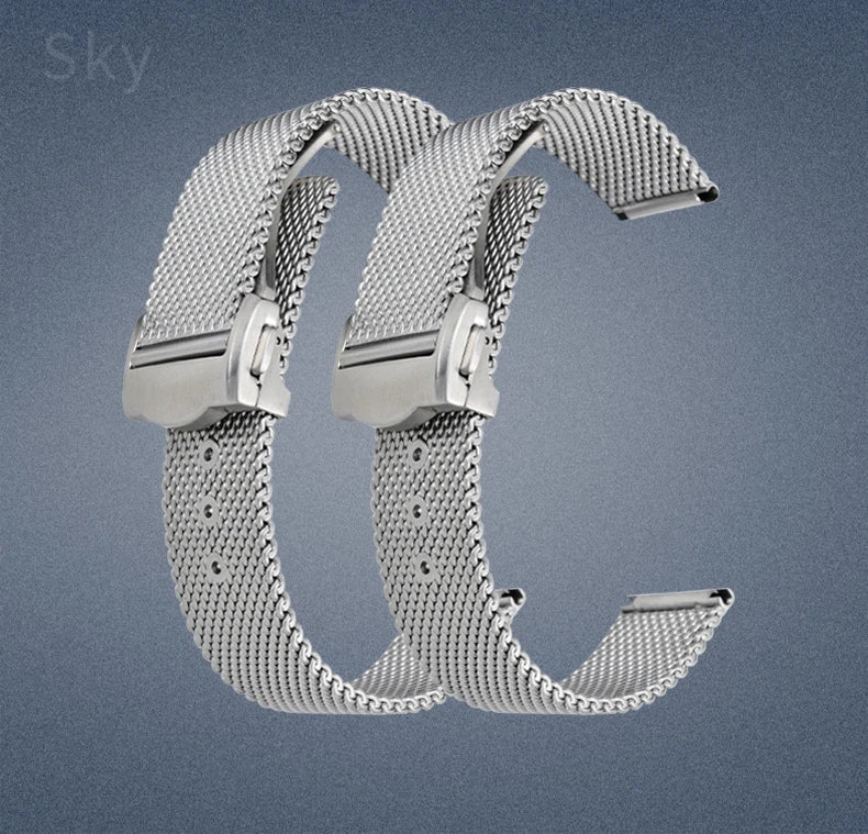 Milanese Mesh Steel Watch Band 20mm for Omega Haima 300
