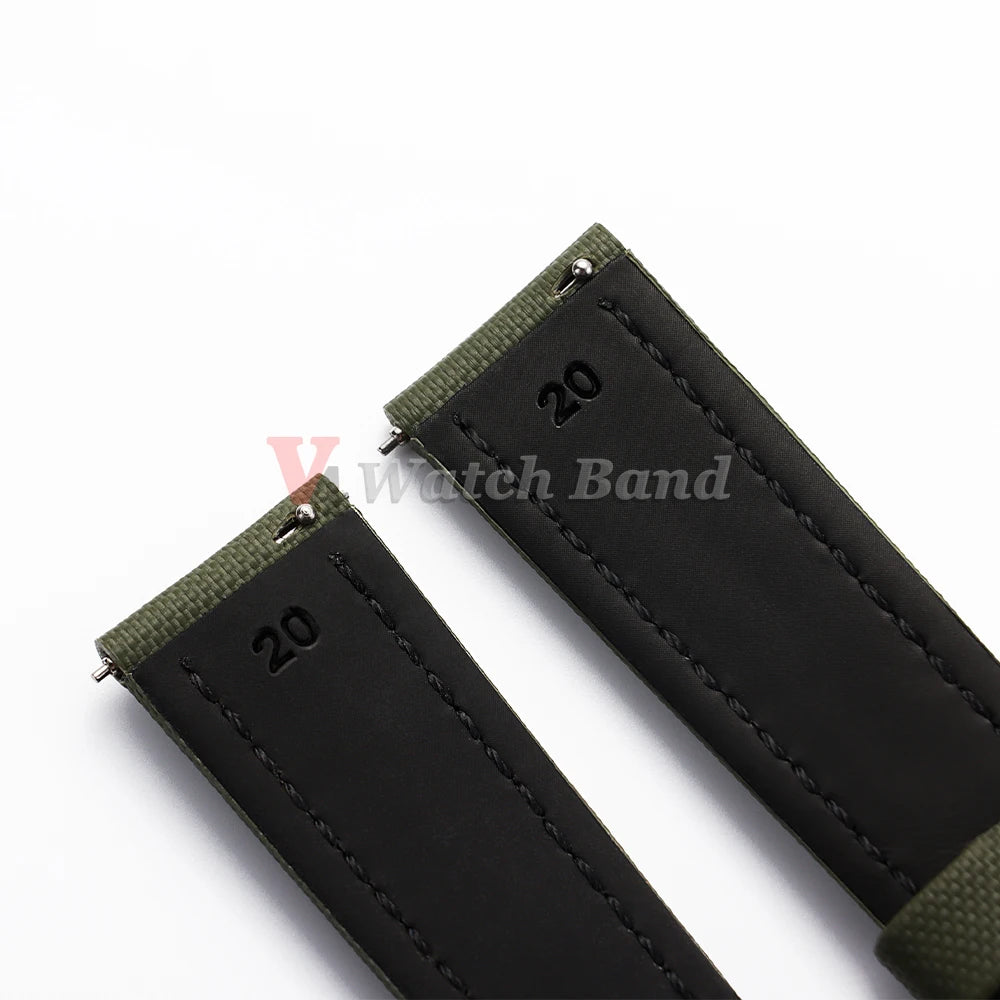 Waterproof Sailcloth Watch Band Premium Sailcloth Strap 18mm 19mm 21mm Durable Nylon Quick Release Bracelet 20mm 22mm Wristbelt