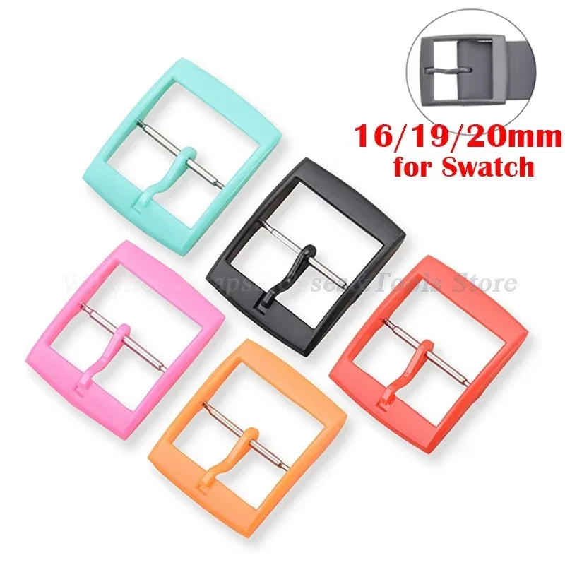 Pin Buckle Plastic/Resin Clasp 16–20mm for Swatch Watch Bands