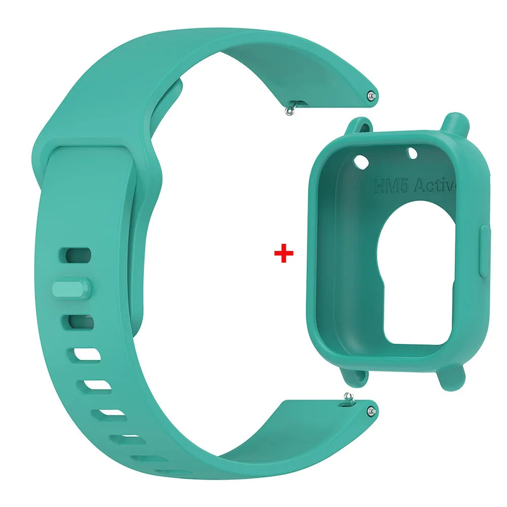 Silicone Strap with Protective Case for Redmi Watch 5 Active