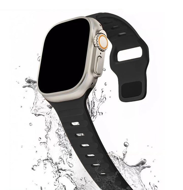 Silicone Apple Watch Band 38–49mm for iWatch Series 3–8 & Ultra