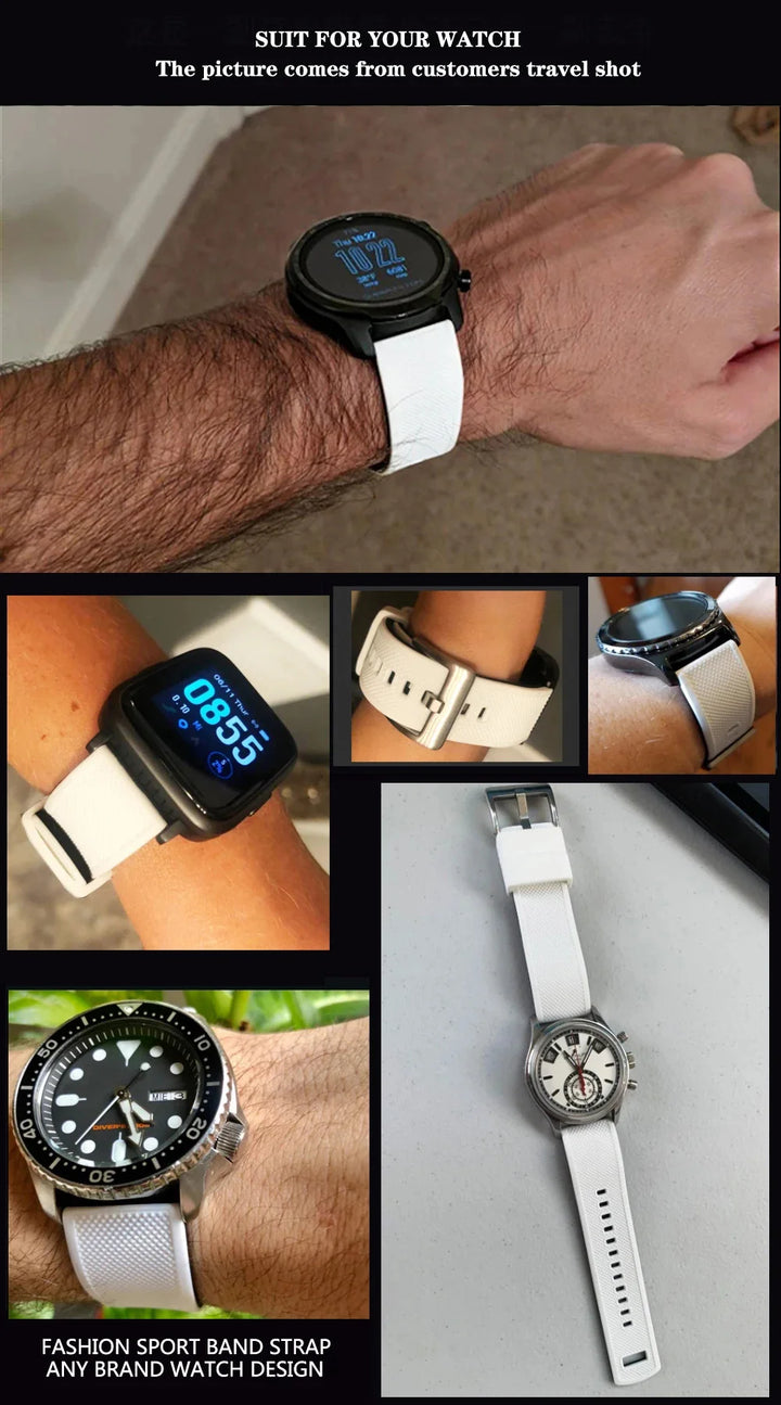 Premium Silicone Quick-Release Watch Band 18/20/22mm