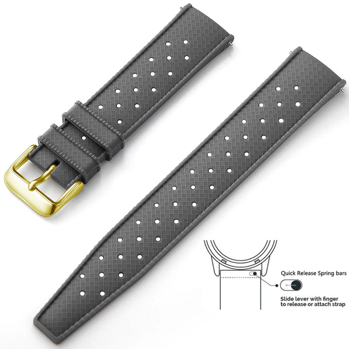 Tropical Silicone Watch Band 18–22mm (Quick Release)