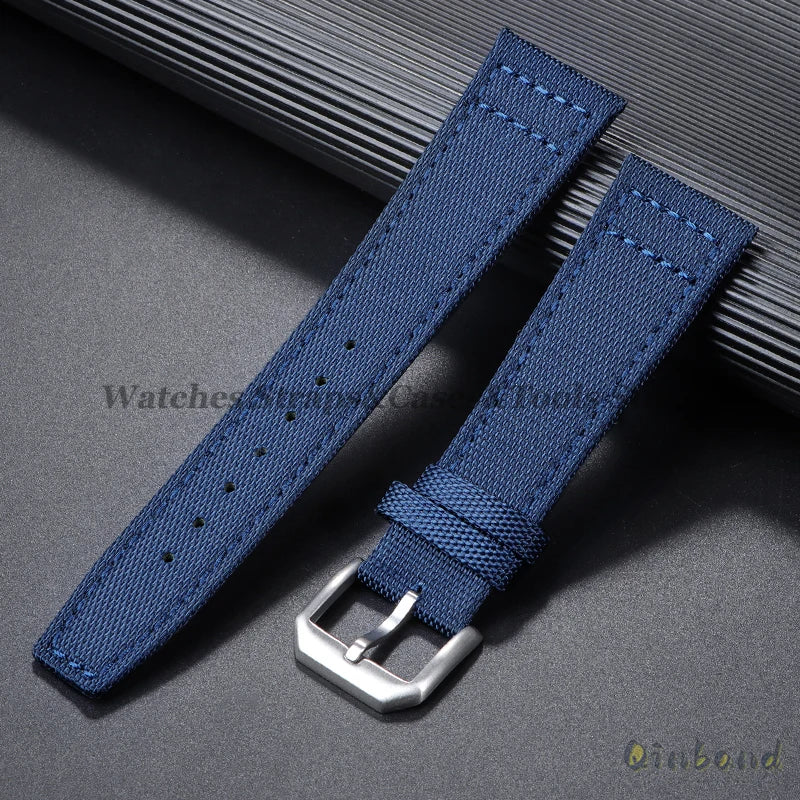 Nylon Canvas Watch Strap for IWC Pilot 20mm 21mm 22mm Strap Waterproof Sport Watch Strap Cowhide Wrist Belt Men's Women Bracelet
