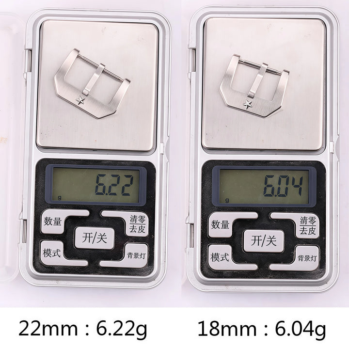 22mm Stainless Steel Watch Buckle – Brushed Silver