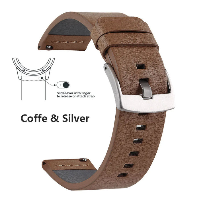 New Genuine Leather Quick Release Watch Band 18–24mm (Vintage Handmade)