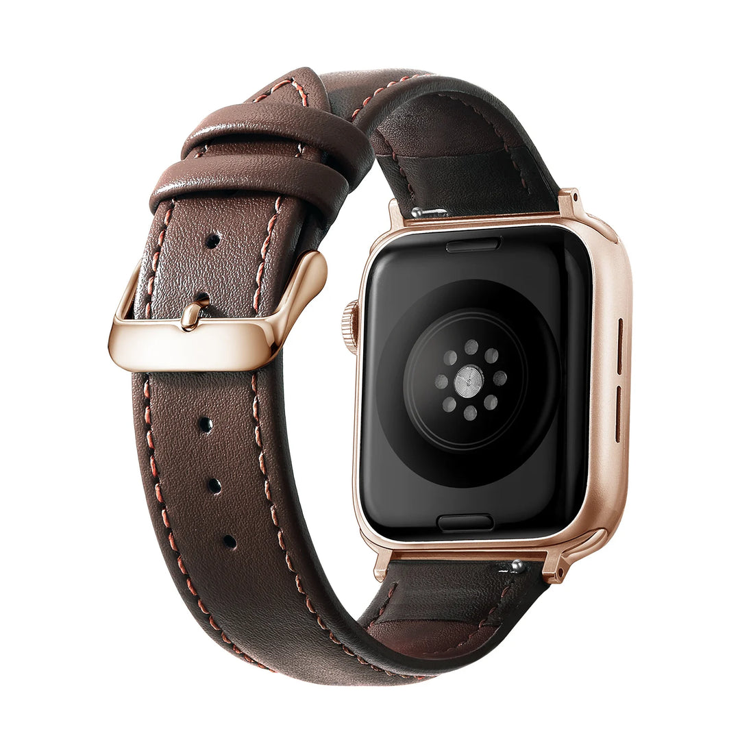 Genuine Leather Apple Watch Band 40–49mm for iWatch Series 3–8 & Ultra