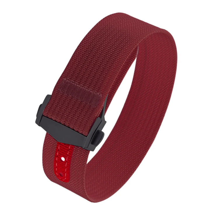 JUELONG Canvas Sailcloth Watch Strap 18mm 20mm 22mm Rubber Hole Sport Waterproof Folding Buckle Watchband For Omega Swatch Moon