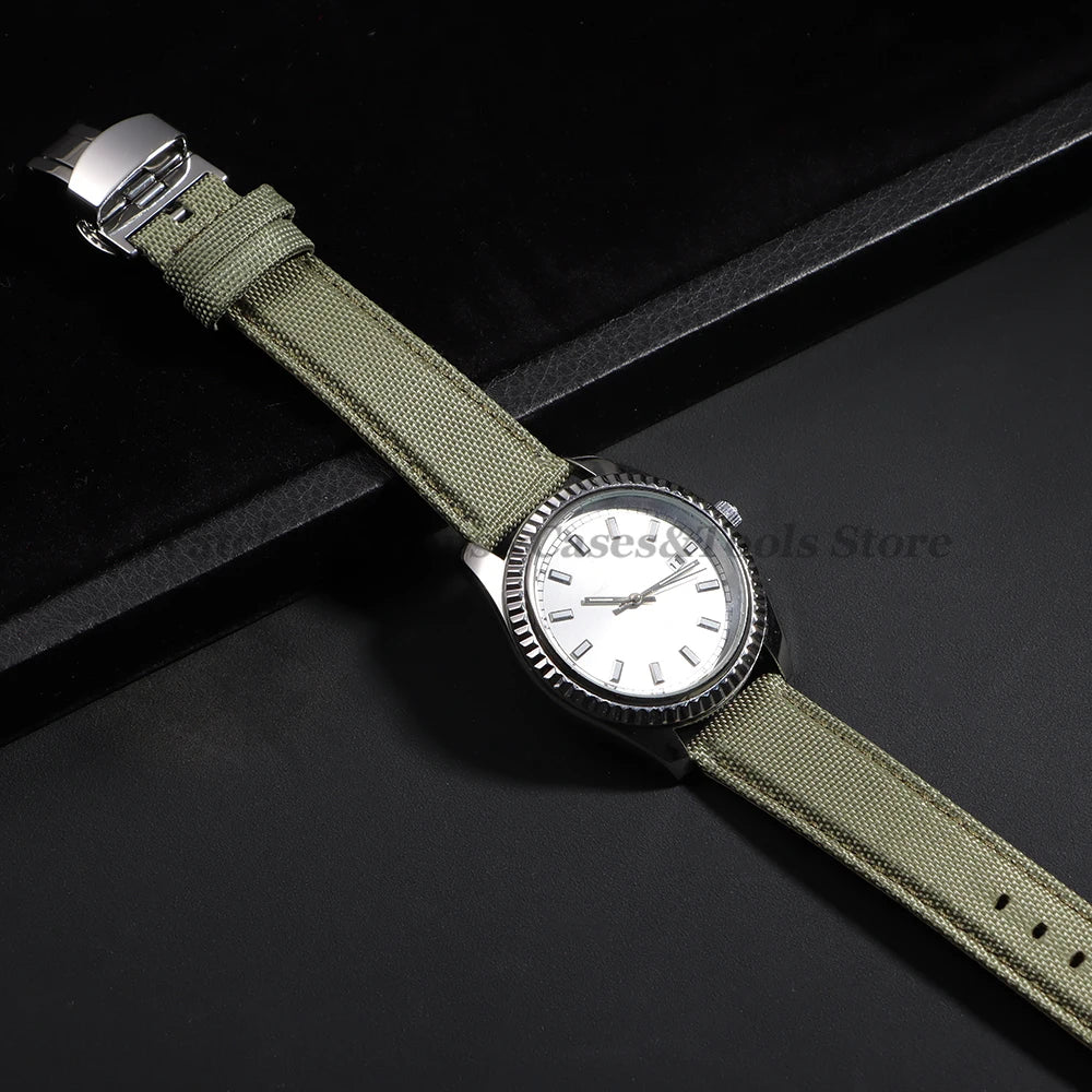 Sailcloth Nylon Watch Strap – 20-22mm Butterfly Buckle