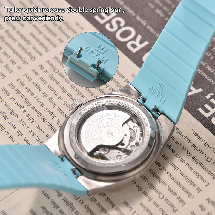 High Quality liquid Silicone Watch Strap 12mm Quick Release WatchBand For Tissot Super Player 40mm Convex Rubber Durable Belt