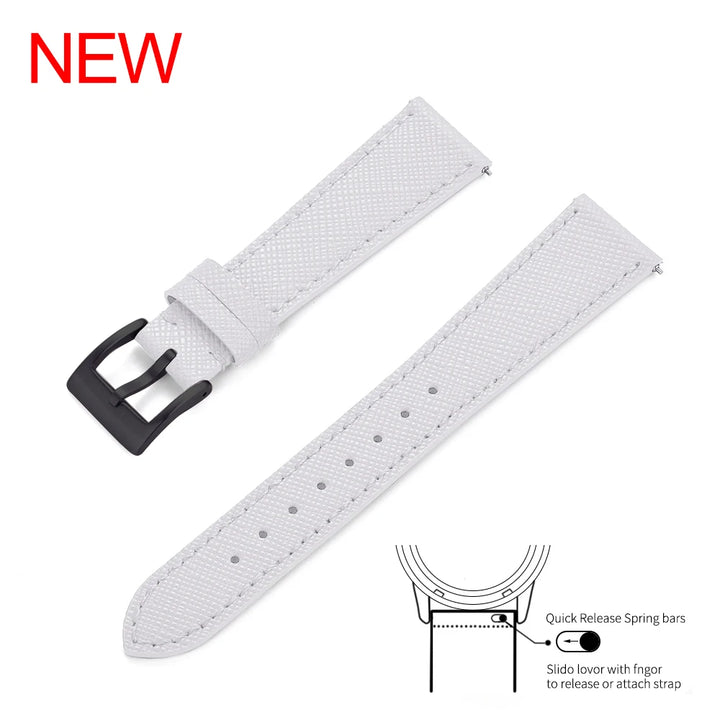 High Quality Quick Release Leather Sailcloth Watch Strap 18mm 19mm 20mm 21mm 22mm 23mm 24mm For Omega X Swatch MoonSwatch