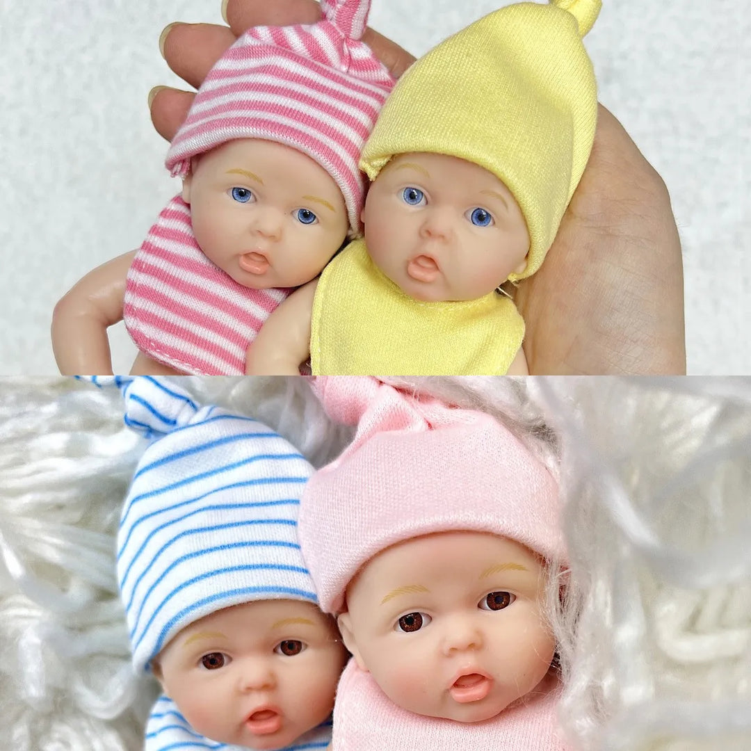 6″ Mini Silicone Reborn Baby Girl – Lifelike Palm Doll