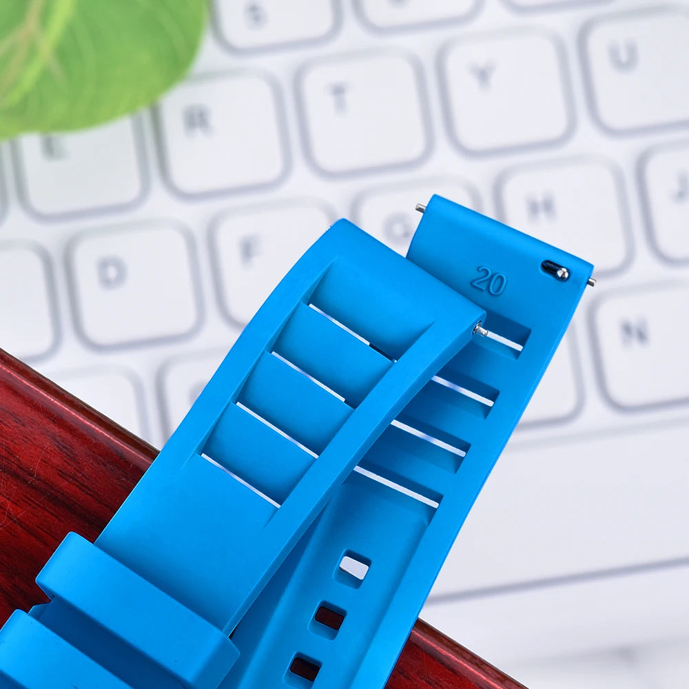 Premium Grade Fluoro Rubber Watch Strap 20mm 22mm For New FKM Watch Bands Diving Bracelet Quick Release Wrist Belt Accessories