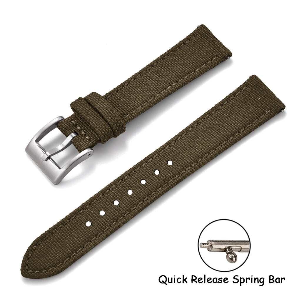 Sailcloth Nylon Watch Strap – 18-22mm Quick Release