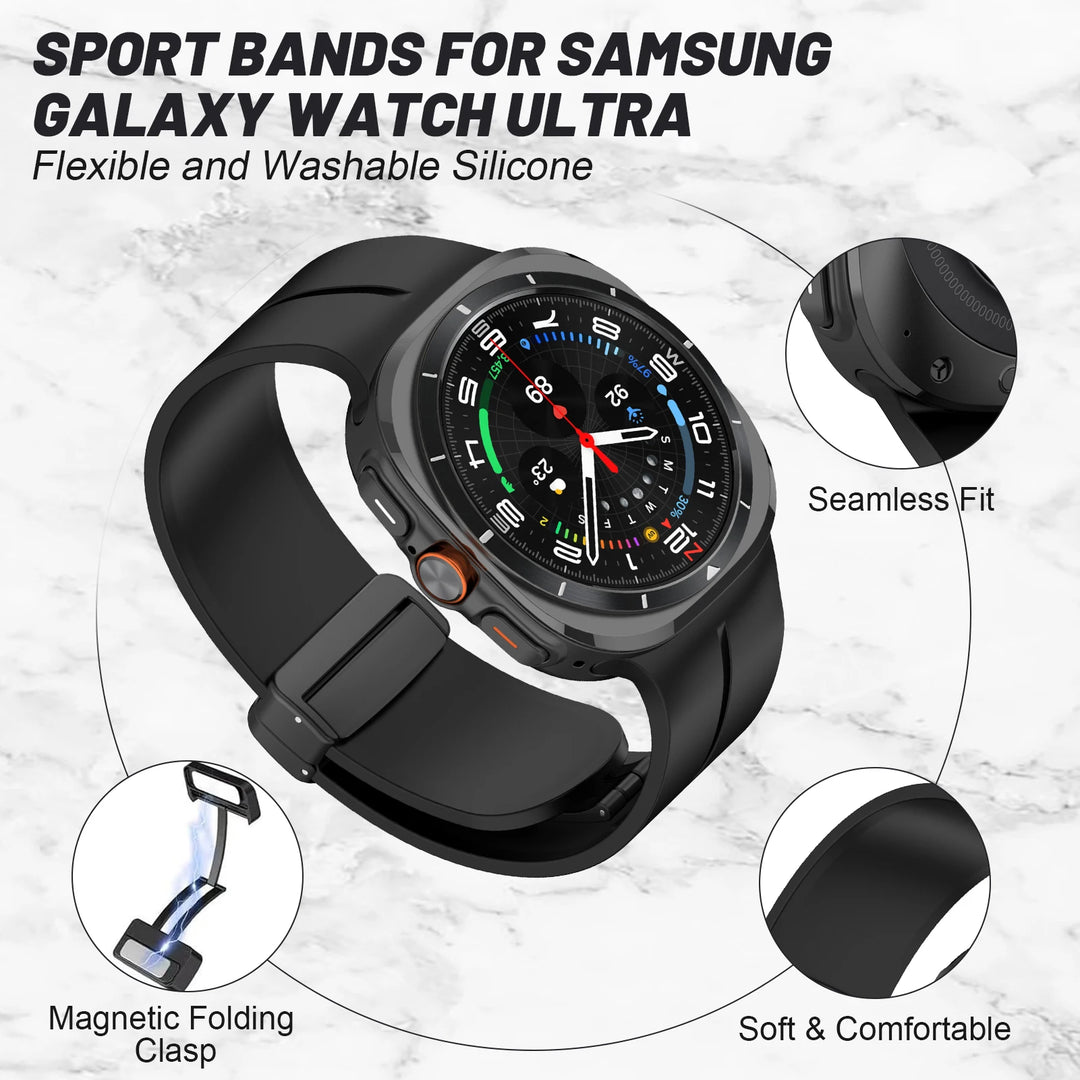 Straps For Samsung Galaxy watch Ultra 47mm smartwatch Accessories Silicone Magnetic Bracelet correa galaxy watch 7 ultra Band