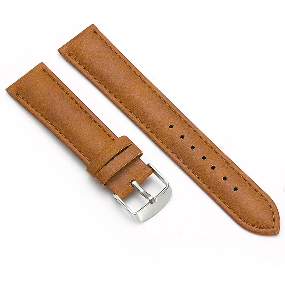 Brown PU Leather Watch Strap 20/22mm (Unisex)