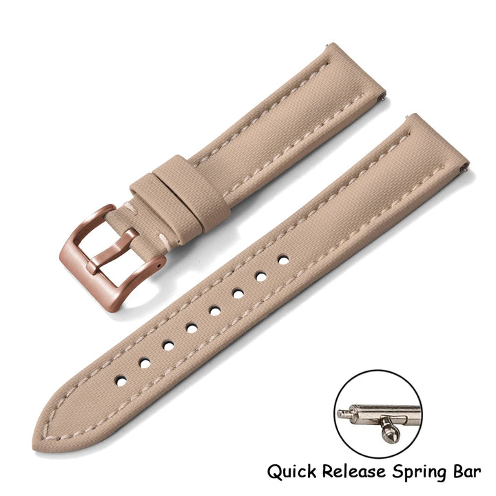 Universal Sailcloth Watch Band 18mm 20mm22mm Sailcloth Leather Strap Qucik Release Bracelet Accessories for Omega for Seiko Belt