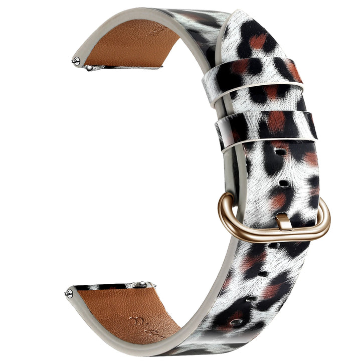 Leopard Print Leather Watch Band 20/22mm (Quick Release)