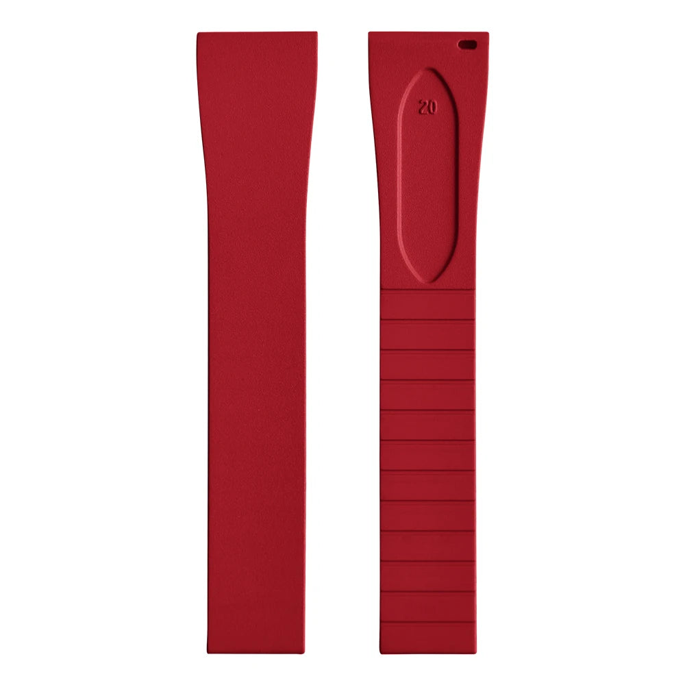 CTS FKM Rubber Watch Strap 16mm 18mm 19mm 20mm 21mm 22mm Quick Release Butterfly Buckle Watch Band CTS Strap For Cut To Size