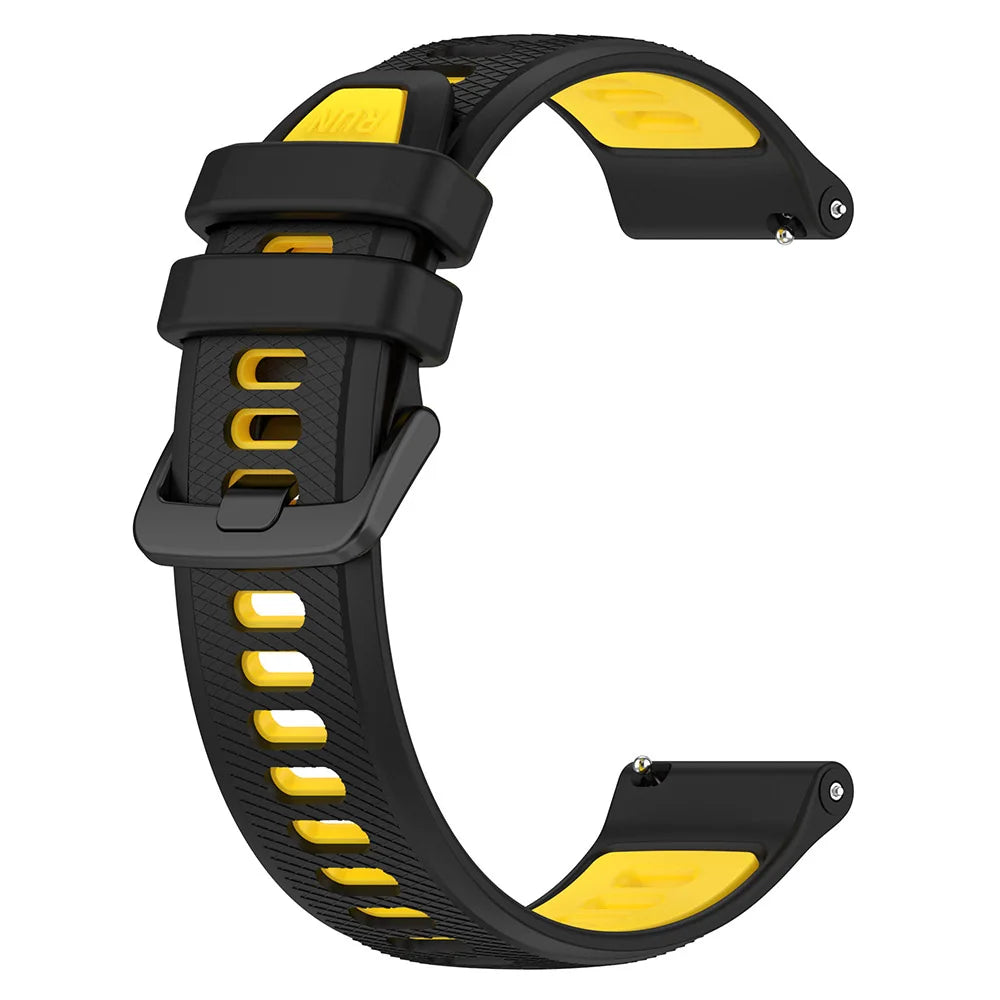 Two-Tone Silicone Watch Strap 18–22mm for Garmin Forerunner & Vivoactive 5