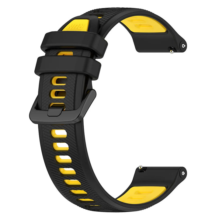 Two-Tone Silicone Watch Strap 18–22mm for Garmin Forerunner & Vivoactive 5