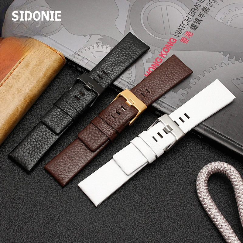 Genuine Leather Watch Strap for Diesel (22–30mm)