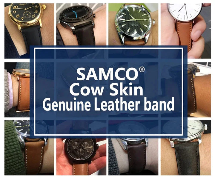 Genuine Leather Watch Strap – Smooth Finish (SS Buckle, 12–22mm)
