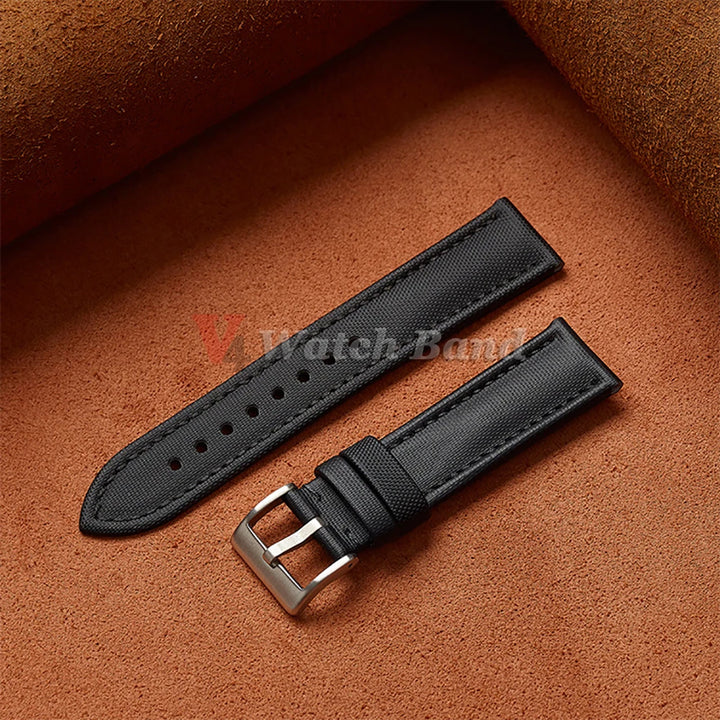 Genuine Sailcloth Watch Band Premium Sailcloth Strap 18mm 19mm 21mm Waterproof Nylon Quick Release Bracelet 20mm 22mm Wristbelt