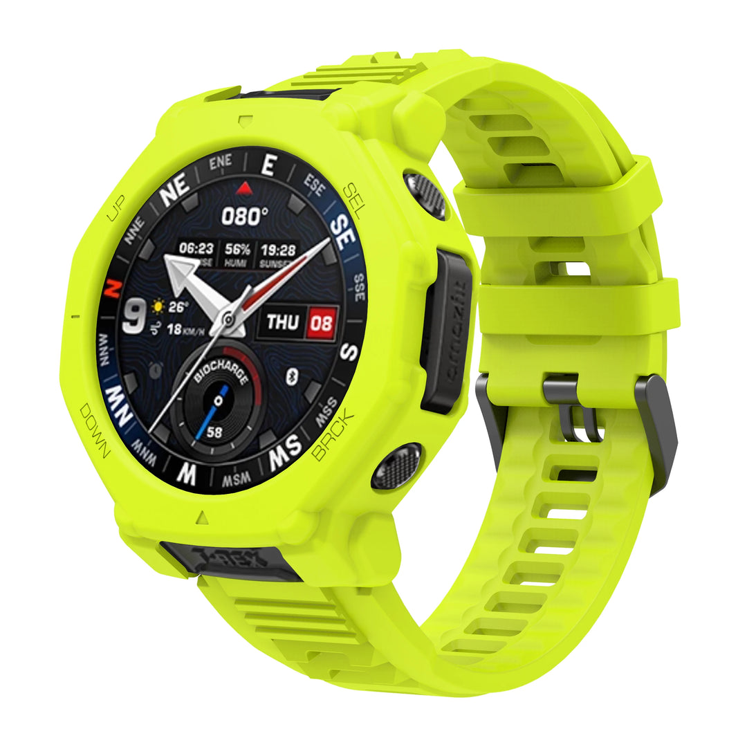 Silicone Strap & Protective Case for Amazfit T-Rex 3 Pro – 48mm Replacement Band