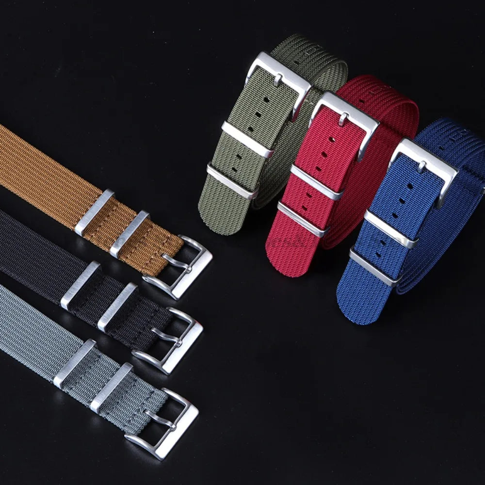 Universal Fabric Braid Watch Band 18mm 20mm 22mm Belt Men Nylon Bracelet for Omega for Huawei Watch GT4/GT3/2 Watch Accessories