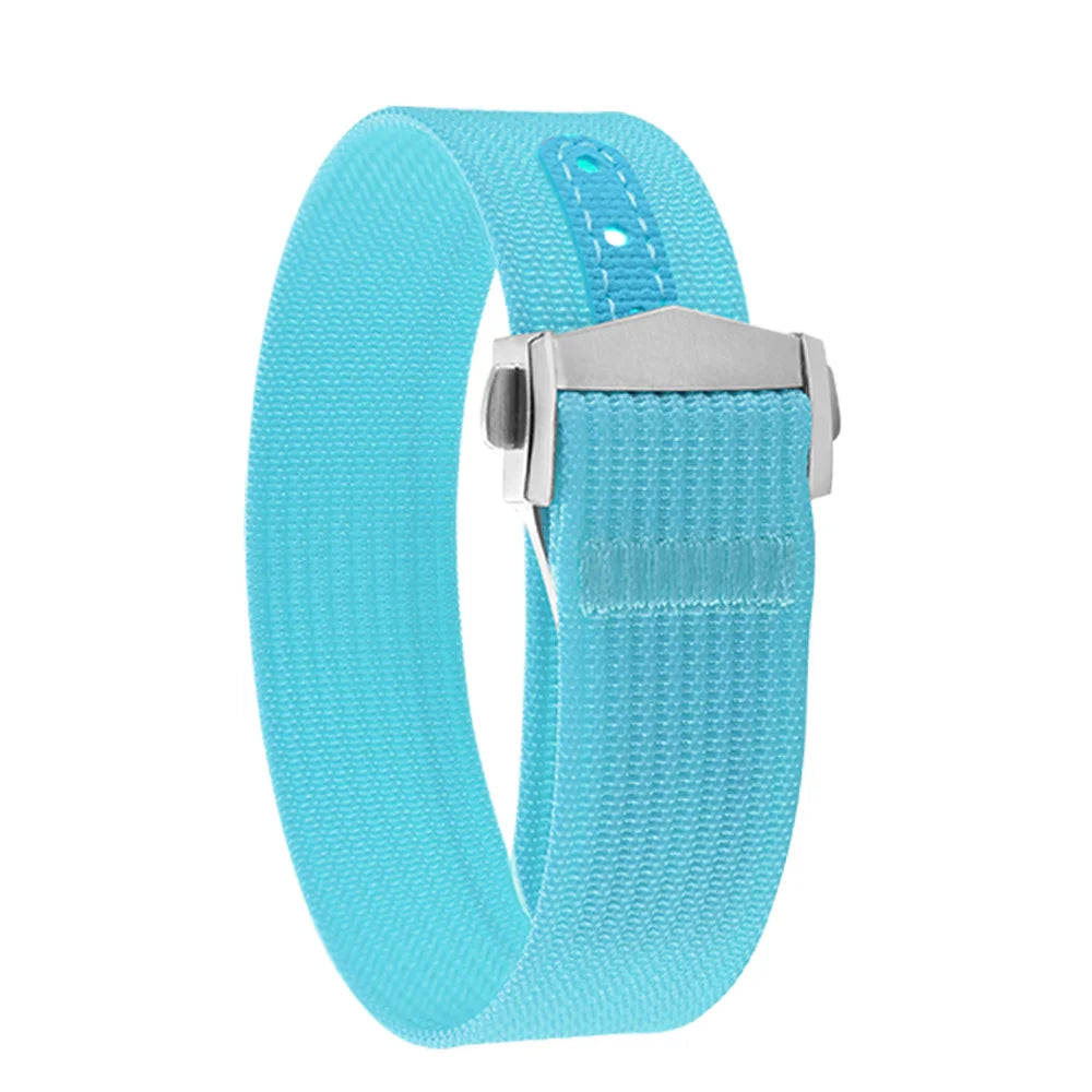 JUELONG 18mm 20mm 22mm Sailcloth Watch Strap Canvas Rubber Hole Sport Waterproof Folding Buckle Watchband For Omega Swatch Moon