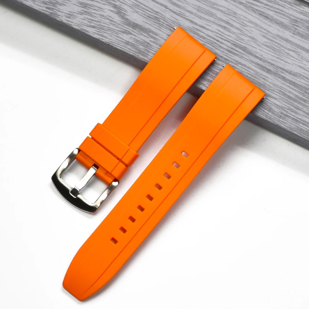 NATOBELT Vulcanized FKM Rubber Strap For Seiko Omega Rolex 20mm 22mm 24mm T-PSIV Silicone Quick Release Watchbands Rubber Strap