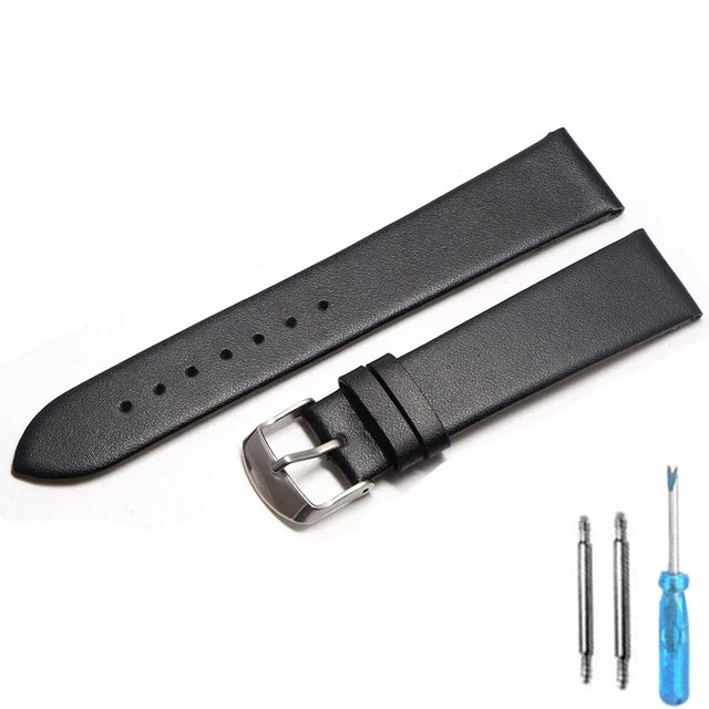Cowhide Genuine Leather Watch Strap (18-22mm)
