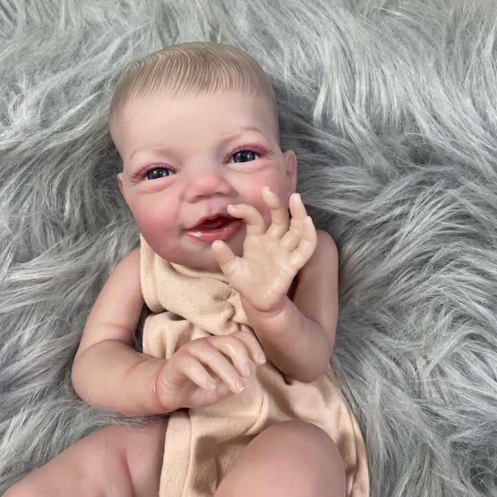 19″ Charlie Reborn Doll Vinyl Kit – Painted Kit with Cloth Body & 3D Veins