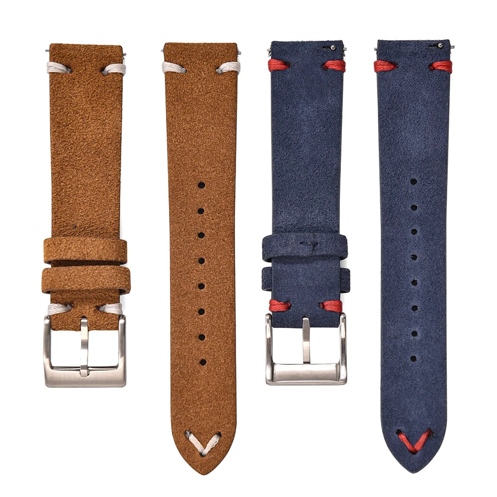 Suede Leather Watch Strap – 20-22mm Quick Release