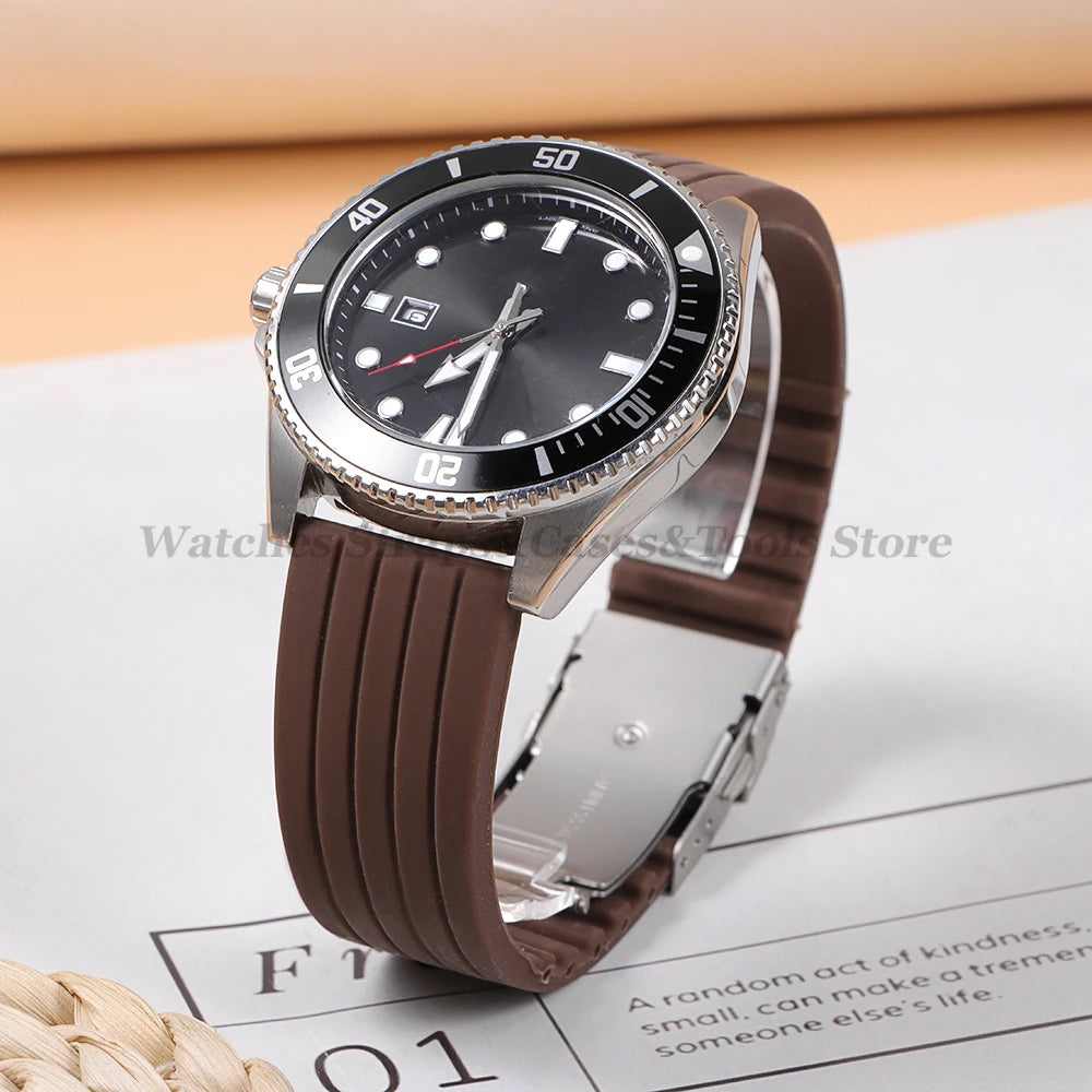 18mm 20mm 22mm 24mm Quick Release Silicone Watchband for Huawei Watch GT4/GT3 46mm for Seiko for Omega for Fossil Rubber Straps